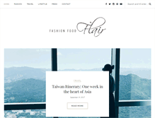 Tablet Screenshot of fashionfoodflair.com